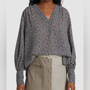 Ganni Long Sleeve Floral Blouse Size EU 34/ US 2